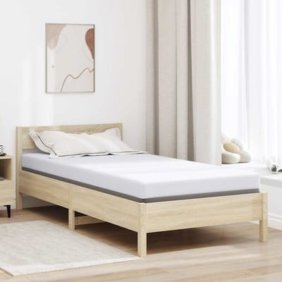 vidaXL - Geheugen - Schuim - Matras - Topper - 90 - x - 190 - cm - Thick - Zacht - Wit
