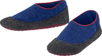 FALKE Cosyshoe Noppen op de zool wol huissokken kinderen blauw - maat 23-24