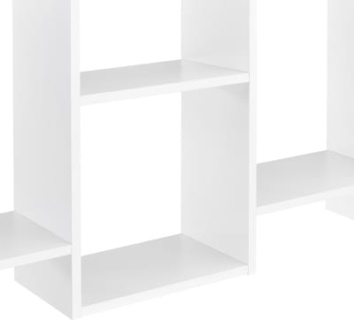 Wandplank Jessheim met 7 vakken 161x18x65 cm wit mat