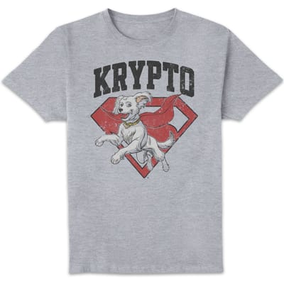 DC Comics Superman Krypto Unisex T-Shirt - Grey - S