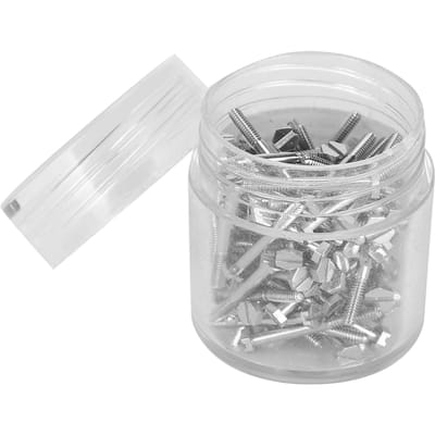 100 pièces Vis de Montre Plate à Fente Ensemble de Vis Professionnel pour Réparation de Montre et Téléphone Portable white