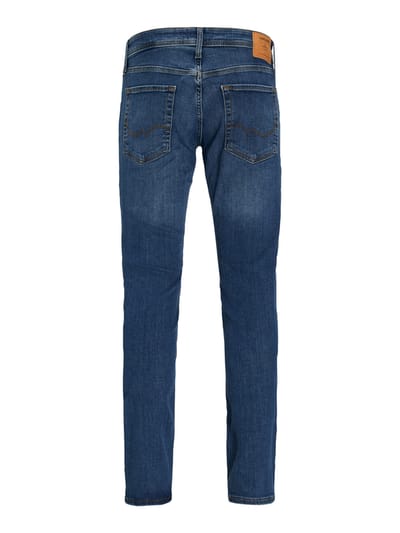 Jack & Jones blauwe heren jeans   Glenn   Stonewash wassing   Slim Fit   5-Pocket zakken   Knoopsluiting   Low waist Blauw 30/32