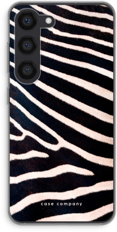 Hoesje geschikt voor Samsung Galaxy S23 hoesje - Zebra - Soft Cover Telefoonhoesje - Bescherming aan alle Kanten en Schermrand