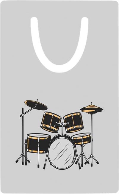 Hacebo® - Drumstel metalen boekenlegger - Muziek - Drummers - Instrument - slaginstrument - muzikanten Bladwijzer boekenleggers - 7.6 cm x 5cm