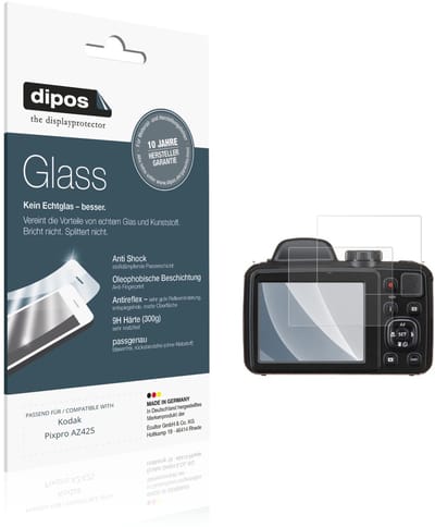 dipos – 2x Matte Pantserfolie geschikt voor Kodak Pixpro AZ425 | 9H Screenprotector