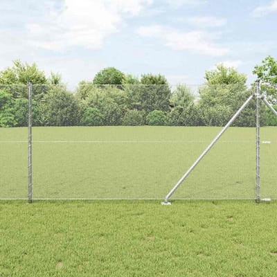 Hekpalen - Omheining Palen - Tuin Beveiligen - Weerbestendig Staal - 25 x 1 m - Zilver