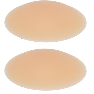 Cache-tétons adhésifs réutilisables en silicone pour soutien-gorge rond, adhésif sans danger, couleur chair, M = 8 cm beige