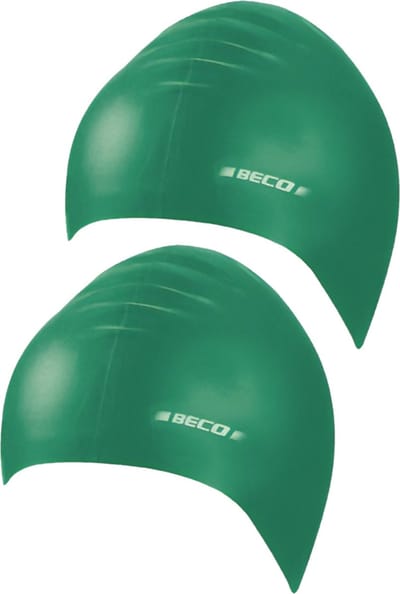Beco badmuts voor volwassenen - 2x stuks - donkergroen - latex - voor intensief gebruik