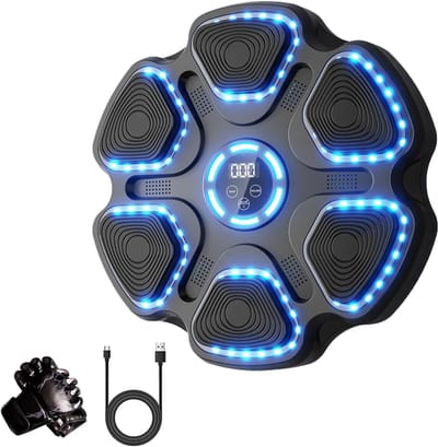 Boxing Machine - Boksmachine - Muzikale Boxmachine - Muurmontage met Handschoenen, Elektronisch Boxdoel, Slim Apparaat, Geschikt voor Huis en Gym