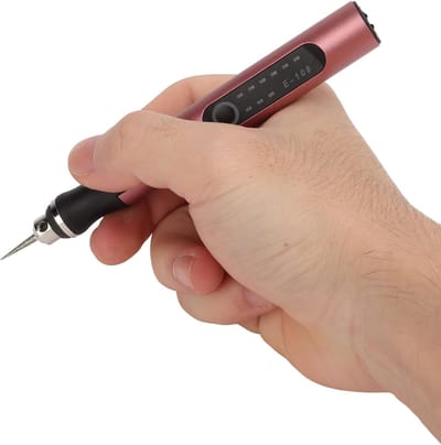 Elektrische Graveerpen - Mini Slijper - Hobby Knutselen - Snel Opladen - 3 snelheden - Rosé goud