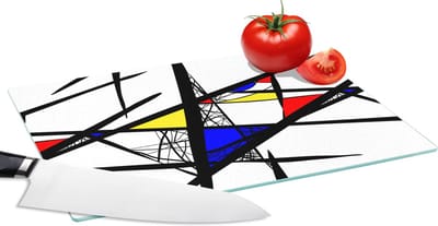 Glazen Snijplank - 28x20 - Patronen - Abstract - Kunst - Snijplanken Glas