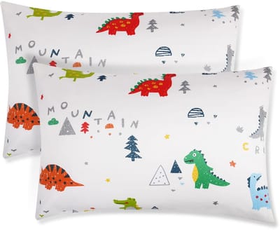 Dailygoody - Baby Peuter Kussensloop - Ademend katoen - 2 pack - Uniek dierenpatroon - Geschikt voor kinderen - 40 x 60 cm