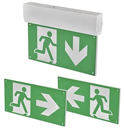 LED Noodverlichting met Accu - 3 Stuks - Vluchtweglicht voor Wand- en Plafondmontage - Koud Wit Licht - IP20