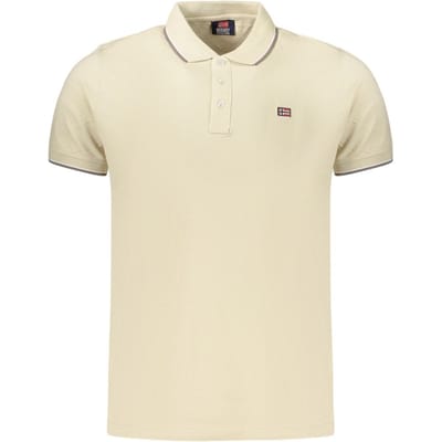 Noorwegen 1963 Beigekleurige Katoenen Herenpoloshirt