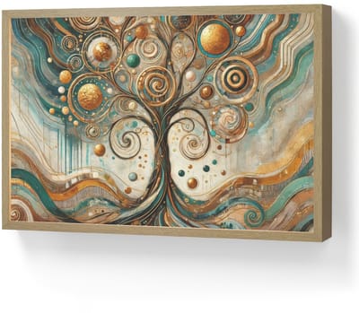 Wandlamp 60x40 cm - Oplaadbaar - Levensboom - Boom - Abstract - Modern - Wandlampen binnen woonkamer - Slaapkamer lamp - Decoratieve nachtlamp - Vloerlamp draadloos