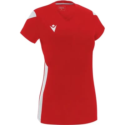 Macron Oxygen Shirt Korte Mouw Dames - Rood / Wit | Maat: 3XL