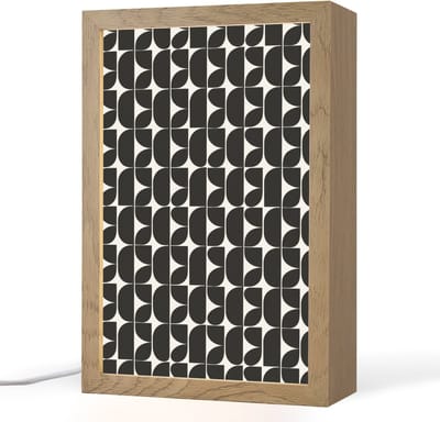 Tafellamp 20x30 cm - LED lamp - Modern - Geometrisch - Zwart - Decoratieve tafellampen - Dimbaar - Tafellampje slaapkamer - Woonkamer binnen