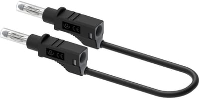 Electro PJP 2214/600V-CD1-25N Meetsnoer Steekaansluiting 4 mm 25 cm Zwart 1 stuk(s)