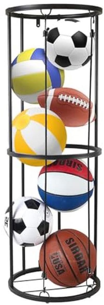Standaard voor sportballen - Afneembare staande baldrager en opbergrek voor basketbal, voetbal en volleybal