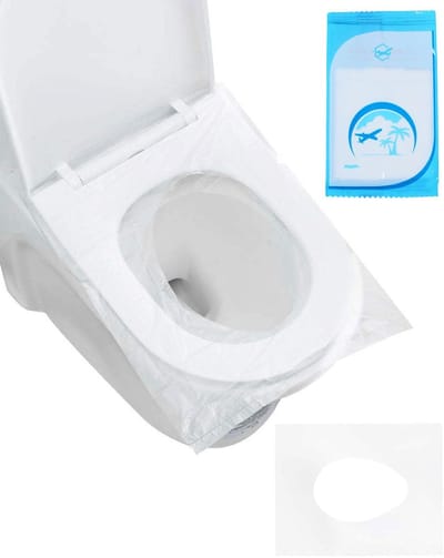 Dailygoods- Wegwerp-WC-Bril Waterdicht - Biologisch Afbreekbaar - Draagbaar - 10 Stuks - Comfortabel - Geschikt voor Standaard Toiletten - Toiletbril