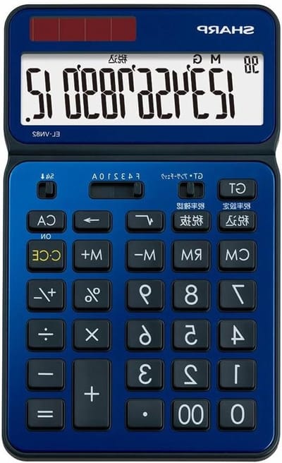 Rekenmachine - Calculator - Dagelijkse berekeningen - Jubileummodel - 18 x 10.9 x 1.4 cm - Blauw