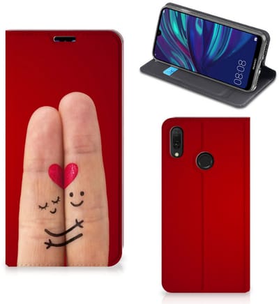 Huawei Y7 hoesje Y7 Pro (2019) Hippe Standcase Liefde - Origineel Romantisch Cadeau