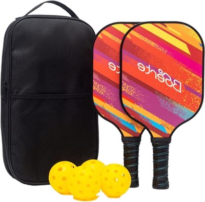 Pickleball Rackets Set - Pickleball Peddelset - Sport Spelen - Grafiet Polypropyleen Kern - 2 Rackets 4 Ballen - Niet gespecificeerd