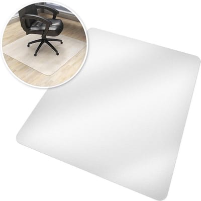 tectake® Vloerbeschermingsmat voor Bureaustoel – Stoelmat 150 x 120 cm – Beschermt tegen Krassen en Vlekken – Geluidsreducerend – Geschikt voor Vloerverwarming – Semi-Transparant