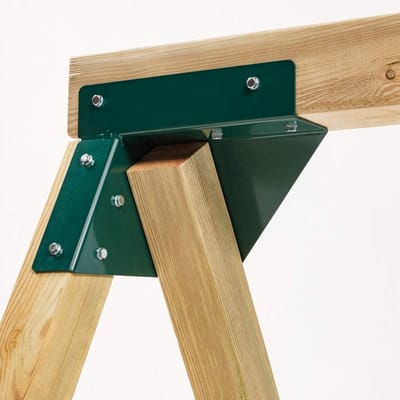 Schommelverbinder Universeel - Houtverbinder Hoek - Schommel Constructie - Verstelbaar voor Houtmaten - 70-125 mm - Groen