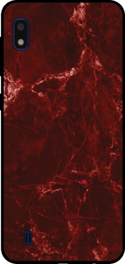 Smartphonica Telefoonhoesje voor Samsung Galaxy A10 met marmer opdruk - TPU backcover case marble design - Rood geschikt voor Samsung Galaxy A10