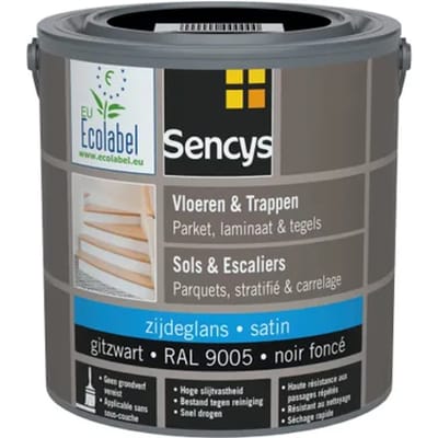 Sencys Hout- En Tegelvloerverf Ral9005 Satijn 2,5l