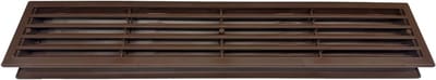 Ventilatierooster PVC - Deurventilatie Rooster - Luchtcirculatie Verbeteren - UV- en Vorstbestendig - 457 x 92 mm - Bruin