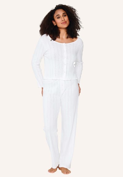 LingaDore - Pyjama Set Off-White - maat M - Wit