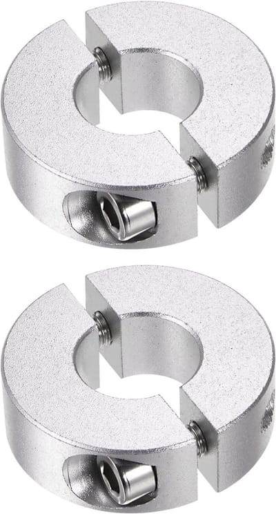 Dubbele Hondenhalsbanden Set van 2, 15 mm Breed met Schroefklem voor Machinegebruik, Positionering en Industrie, Anodiseren