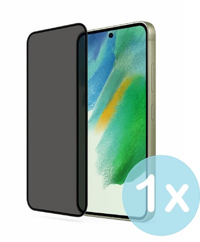 Privacy Screenprotector Geschikt voor Samsung Galaxy S21 FE – Anti-Gluren – Krasbestendig Gehard Glas 9H – Volledige Dekking – FuturiQ