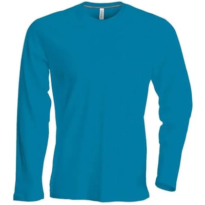 Kariban T-shirt ronde hals lange mouwen K359 - Tropical Blue - XL