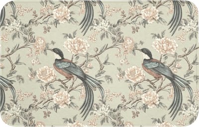 Badmat 80x50 cm - Antislip - Bloem - Vogel - Kleurrijk - Badmatten voor badkamer - Badkamermat - Douchemat - Badkamer mat
