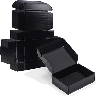Verzenddozen Zwart - Verpakking Mailer - Kleine Zendingen - Snelle Montage - 20 Stuks - Zwart