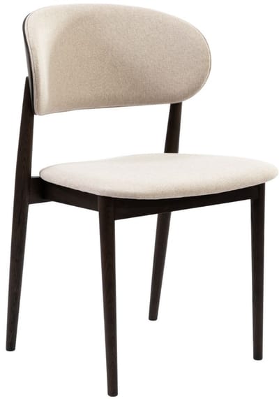 Bronx71® Eetkamerstoel Bohdi linnen walnoot - stoel