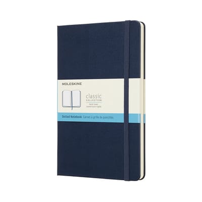 Moleskine Classic Notitieboek - Large - Hardcover - Gestippeld - Saffier Blauw