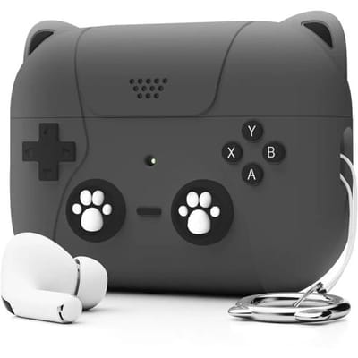 Coverzs Siliconen 'Cute Cat' beschermhoesje geschikt voor AirPods 4 - Kattenhoesje - Case - Stijlvolle bescherming
