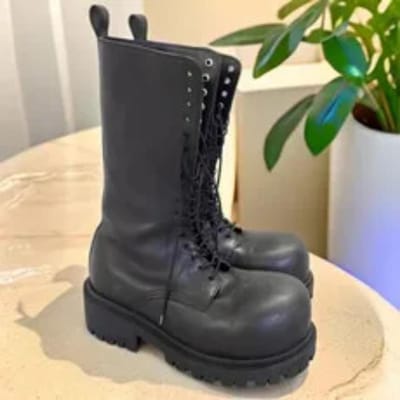 NIEUWE Motorfiets Dames gesp Laarzen Winter Leren Schoenen Zwart Botas Sleehakken Vrouwelijke Vetersluiting Plateauzolen Dames Wit Botas Mujer 45 beige