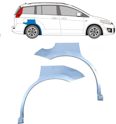 Reparatiepaneel achterspatbord voor Mazda 5 2005-2010 / Links + Rechts / Set