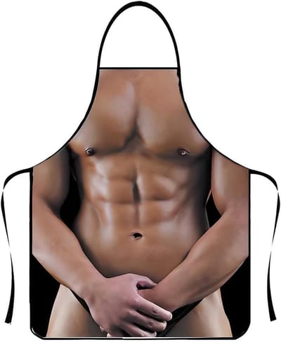 Kookschort met Spierman Patroon voor Grappige Barbecue en Feestjes, Perfect Cadeau voor Vrienden en Koks