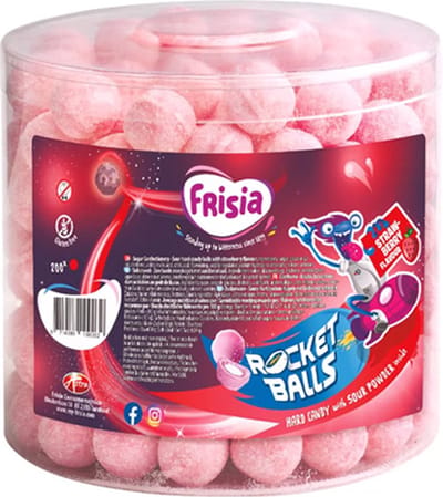 Frisia - Rocket Balls Aardbei - 200 stuks