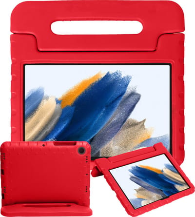 Hoesje - Geschikt voor Samsung Galaxy Tab A8 - Kinderhoes Shockproof Bumper - Kidsproof Case - Tablethoes - Kinder Hoes Cover - Rood