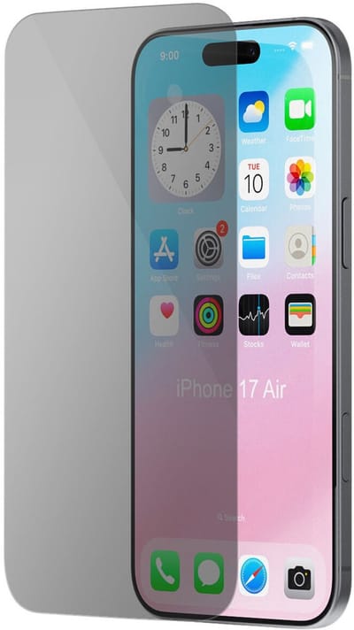Mobiparts Privacy Screenprotector geschikt voor Apple iPhone Air - Privacy bescherming - Gehard Glas - Anti-bacterieel