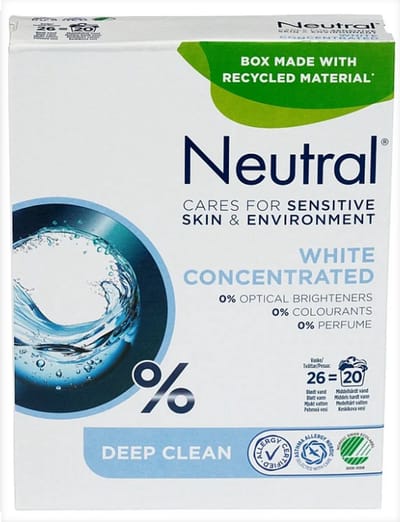 Neutral Waspoeder Wit 20 wasbeurten - parfumvrij - 975 gram