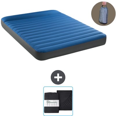 Intex Luchtbed - 2-Persoons - 152 x 203 x 22 cm - Blauw - Inclusief pomp en Hoeslaken