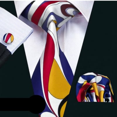 3-Delige Zijde stropdasset abstract zijde - Charme Bijoux